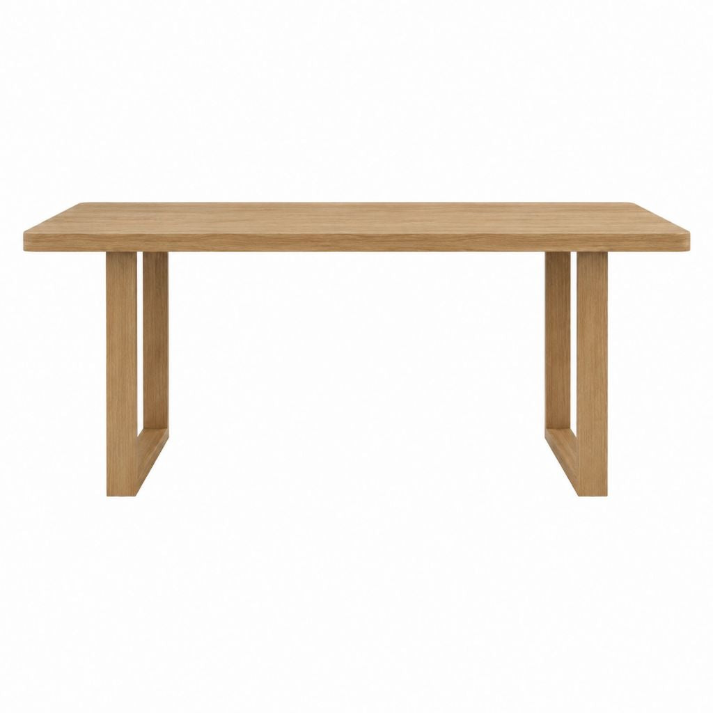 Esstisch Eiche natur furnierte Holzwerkstoffplatte rechteckig 160 x 80 x 75 cm