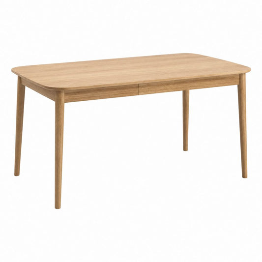 Esstisch mit 2 Schubladen Natur Eiche Massivholz und Eichenfurnier rechteckig 120 x 75 x 75 cm