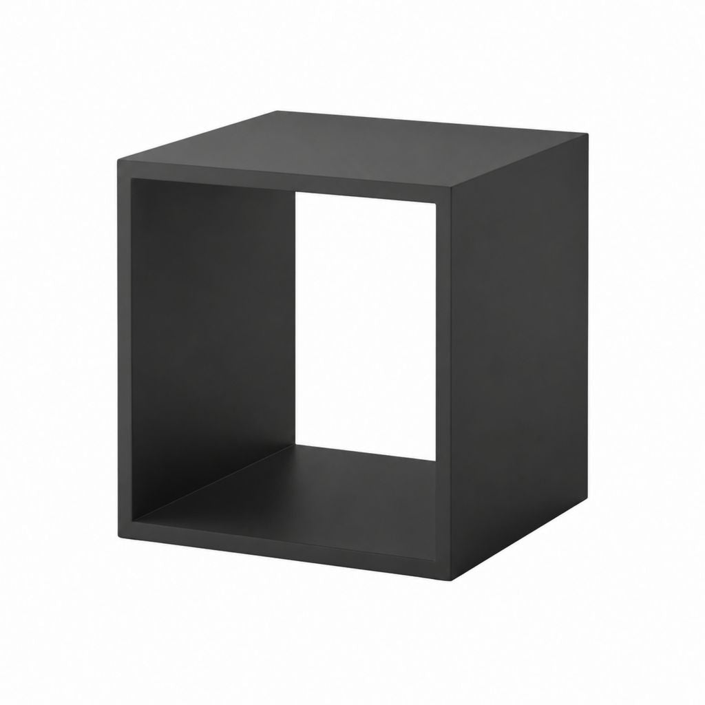 Regalwürfel schwarz aus MDF quadratisch 40 x 40 x 40 cm